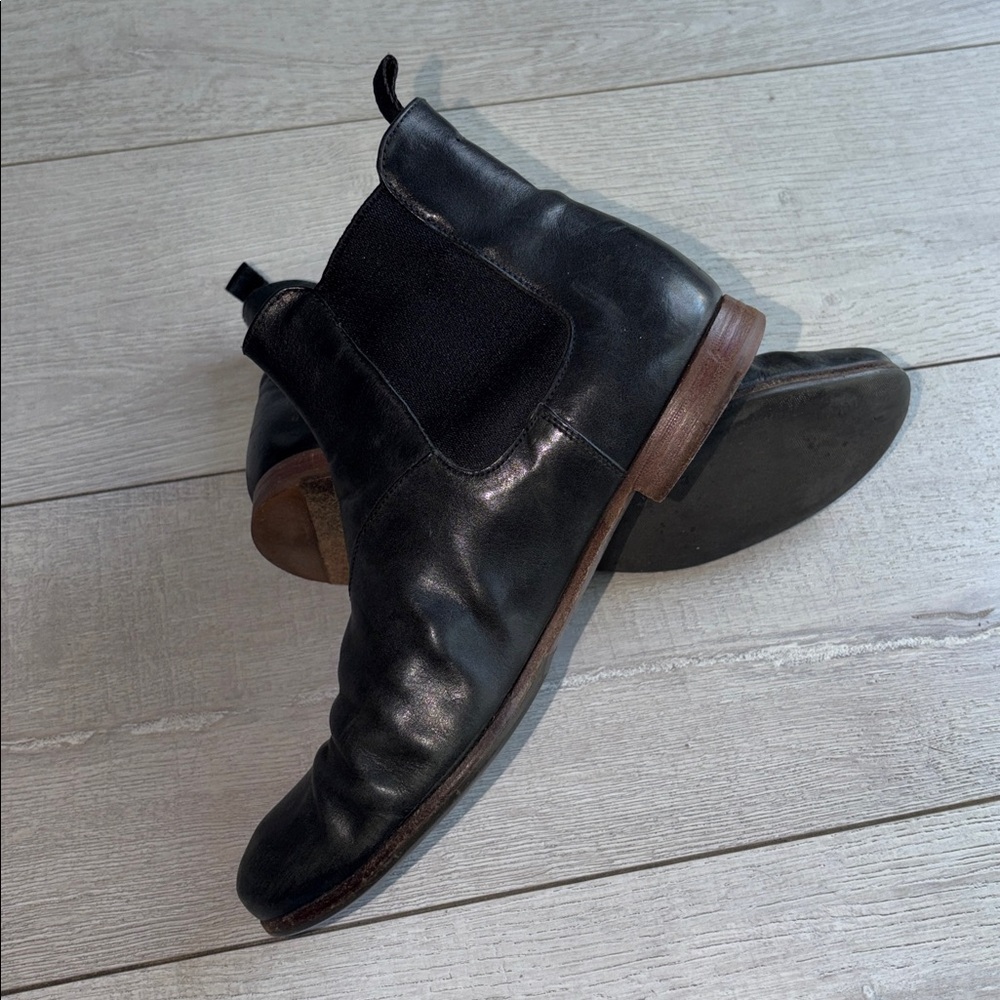 Prada Black Leather Men's Ankle Boots 38 sole replaced genuine Italian leather - Picture 7 of 11
